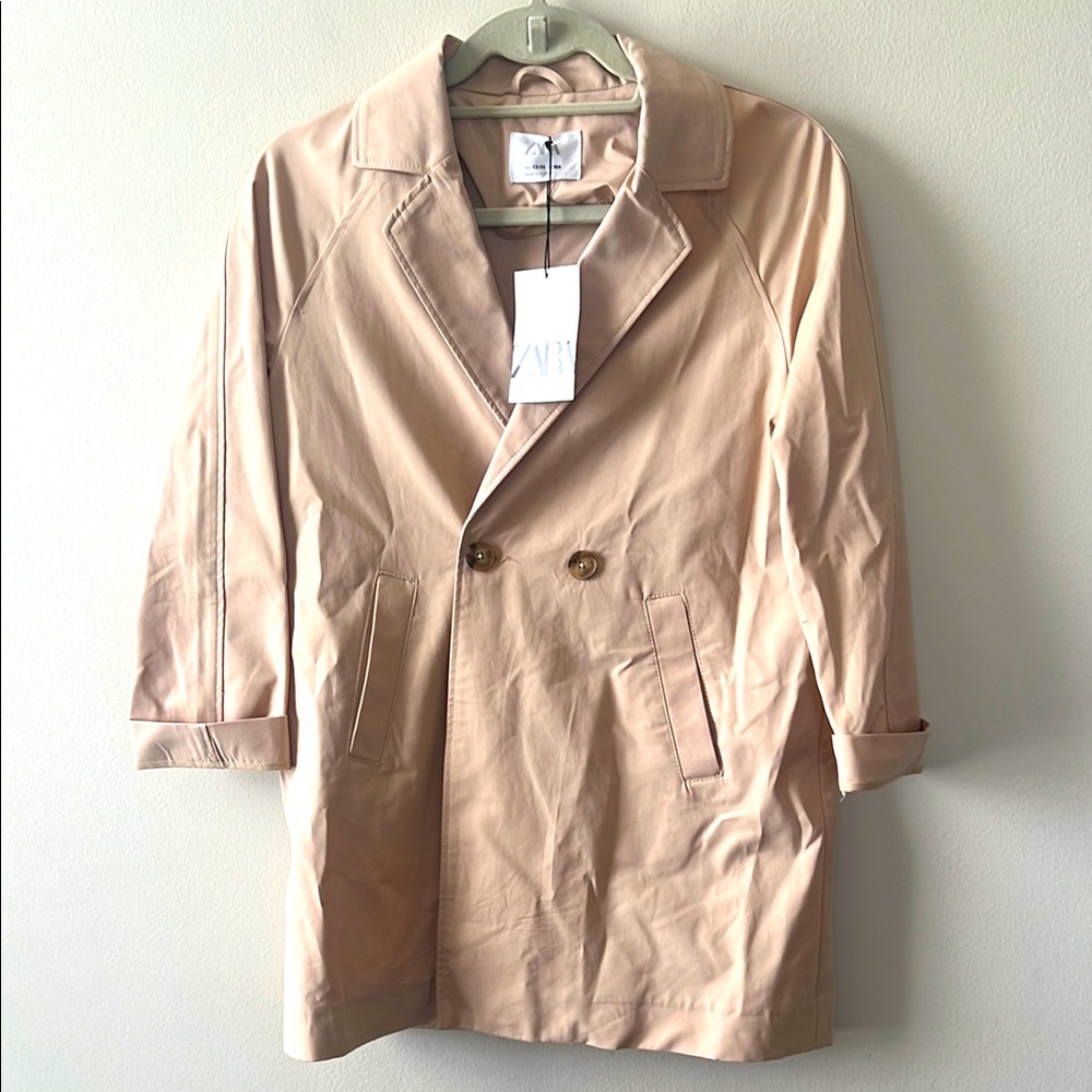 Zara Tan Trench Coat Kids Girls 13-14 years Classic Lightweight‎ Design New